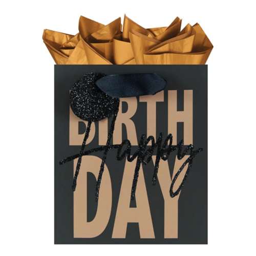 The Gift Wrap Company Golden Birthday Small Gift Bag