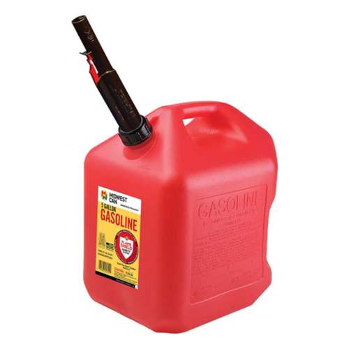 Gas Can Red Midwest 5 Gallon -2 Pack 