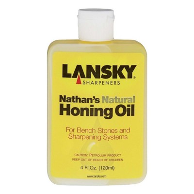 Lansky Nathan's Natural Honing Oil - 4oz Bottle For Sharpening Stones & Knives