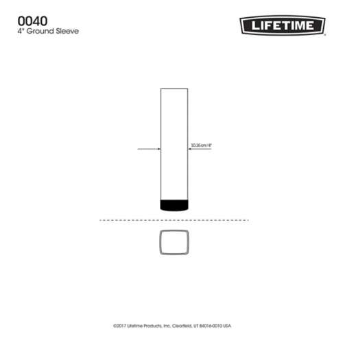 Lifetime Products Ground Sleeve for 4" Square Pole