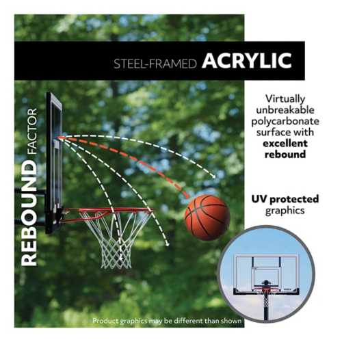 Lifetime Adjustable InGround 54" Acrylic Basketball Hoop