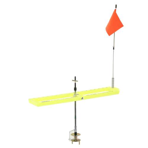 Portable Ice Fishing Tip Up Flag Kit Winter Fishing Rod Indicator Flag with  Floating Base Tackle