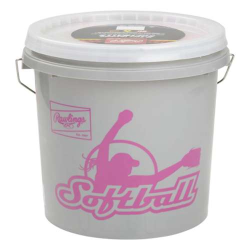 Rawlings 6 Gallon Bucket of 18 10" 8U Soft Training Softballs