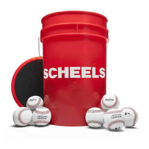Scheels Rawlings 6 Gallon Bucket of 24 12U Baseballs