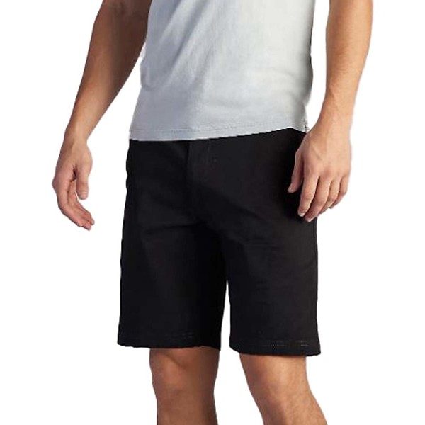 Men's Lee Extreme Motion Flat Front Chino Shorts 38 Black