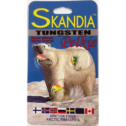 K&E Tackle Skandia Pelkie Tungsten Ice Jig 3 Pack