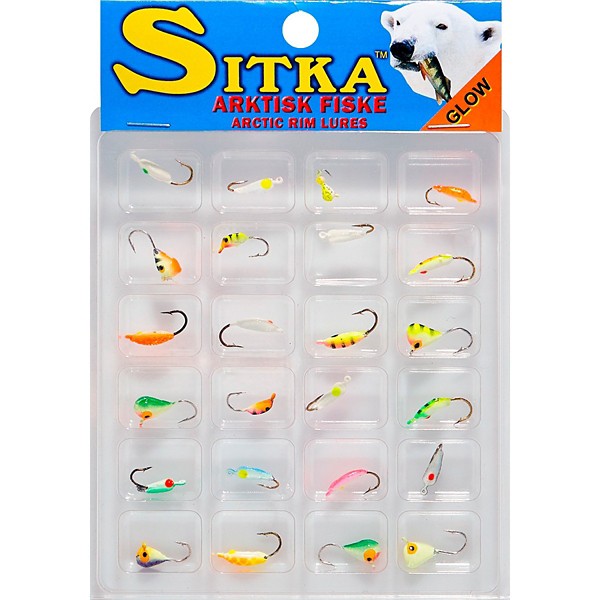 K & E TACKLE Sitka Arctic Rim Glow Lures 24 Pc Kit