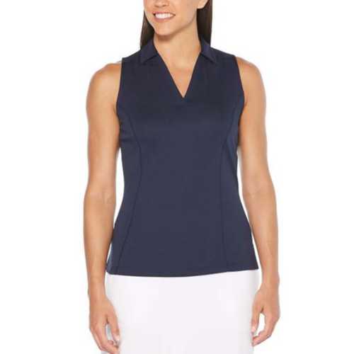 pga tour women's airflux sleeveless golf polo shirt
