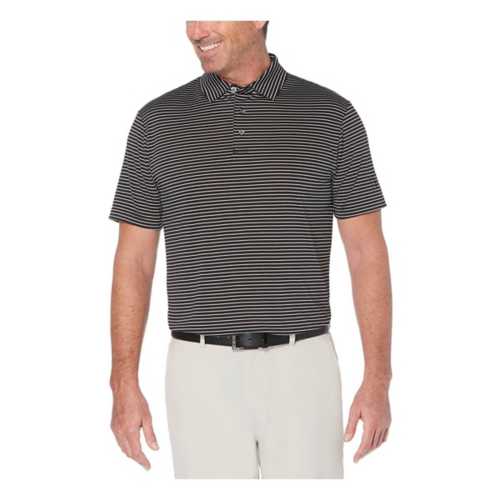 pga tour men's feeder stripe golf polo shirt