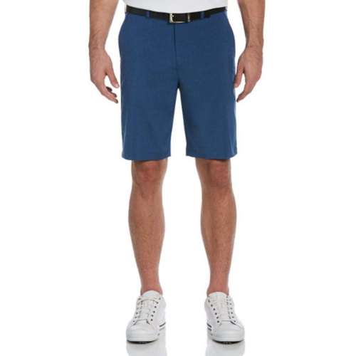 Men's PGA Tour Flat Front Active Waistband Heathered Golf Chino Shorts