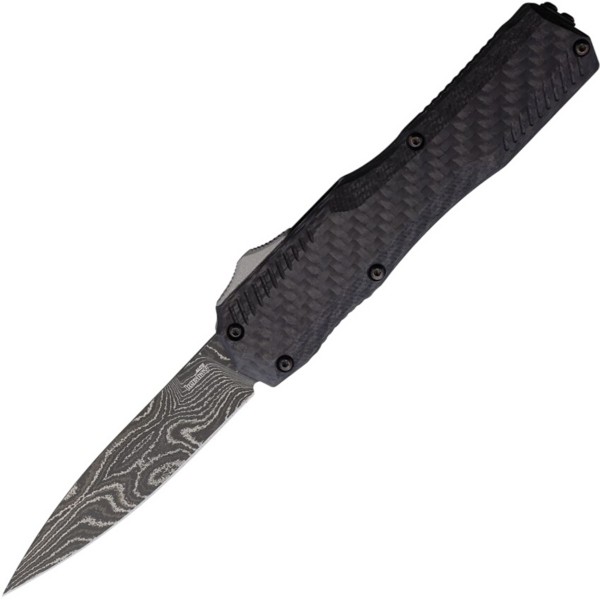 Kershaw 9000CFDAM Livewire Damascus Carbon Fiber OTF Automatic Knife - Kershaw Knives