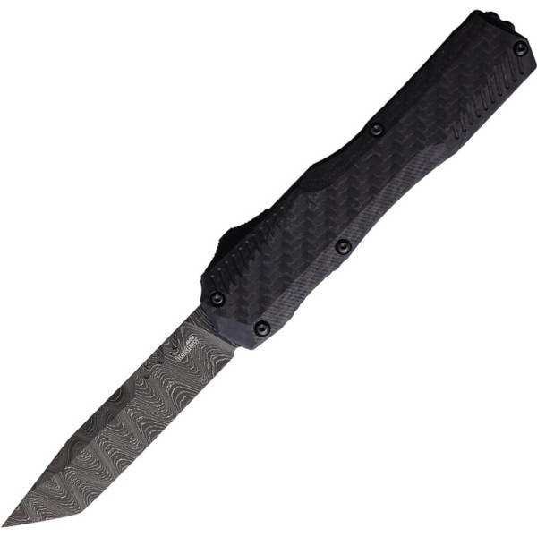 Kershaw 9000TCF Livewire Damascus Tanto Carbon Fiber OTF Automatic Knife - Kershaw Knives