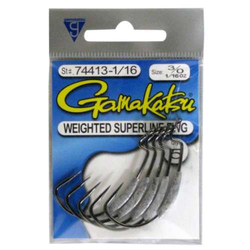 Gamakatsu Weighted Superline EWG Hooks