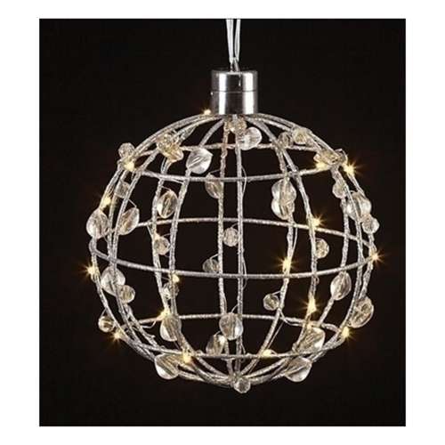 Roman Inc 7.25" LED Wired Ornament with Crystals