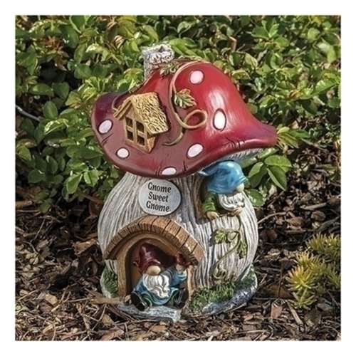 Roman Inc 8.5" Gnome Sweet Gnome Mushroom House Statue