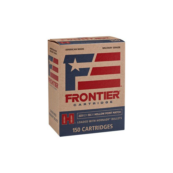 HORNADY Frontier Ammo 223 Rem 55gr HPM 150rd Rifle Ammunition