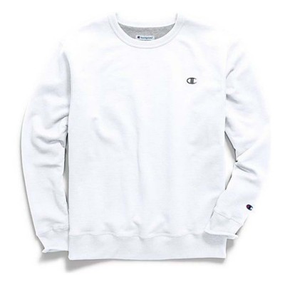 mens champion sweatshirt white