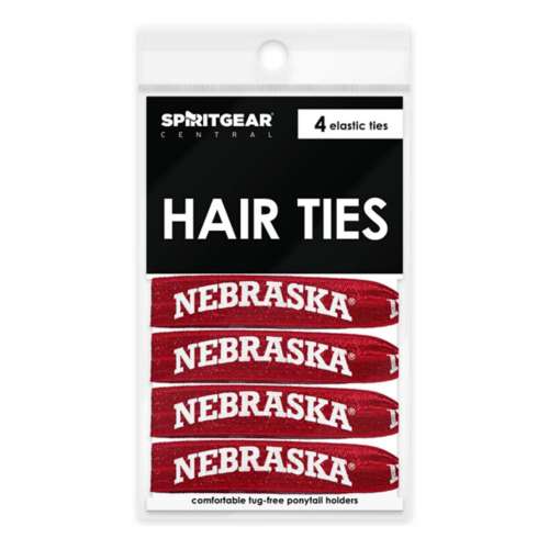 Spirit Gear Nebraska Cornhuskers 4pk Elastic Hair Tie