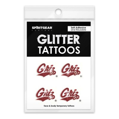 Spirit Gear Montana Grizzlies 4pk. Glitter Tattoos