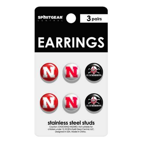 Spirit Gear Nebraska Cornhuskers Stud Earrings