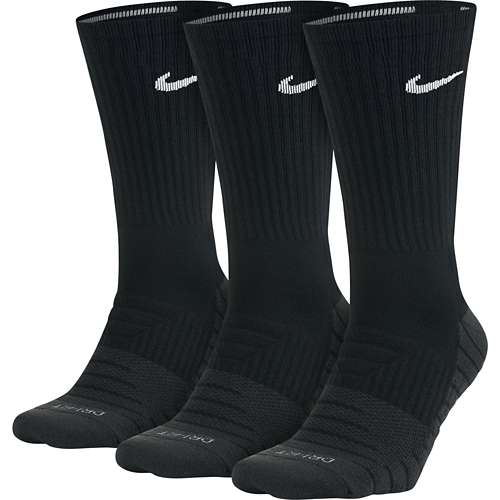 Adult Nike Dry Cushion Crew Training Socks - 3 Packs