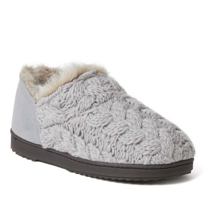 dearfoams cable knit bootie slippers