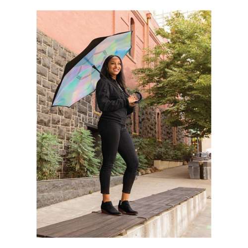 Shed Rain Unbelievabrella Reverse Closing Iridescent 48" Arc Umbrella