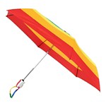 Shed Rain Auto Open and Close Rainbow Strip Compact Umbrella - Thumbnail 2 of 4