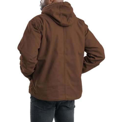 Men's Berne Apparel Vintage Washed Sherpa-Lined Softshell Jacket