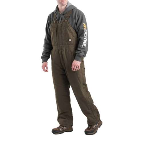 Men's Berne Apparel Heartland Insulated Washed Duck Bib Overalls