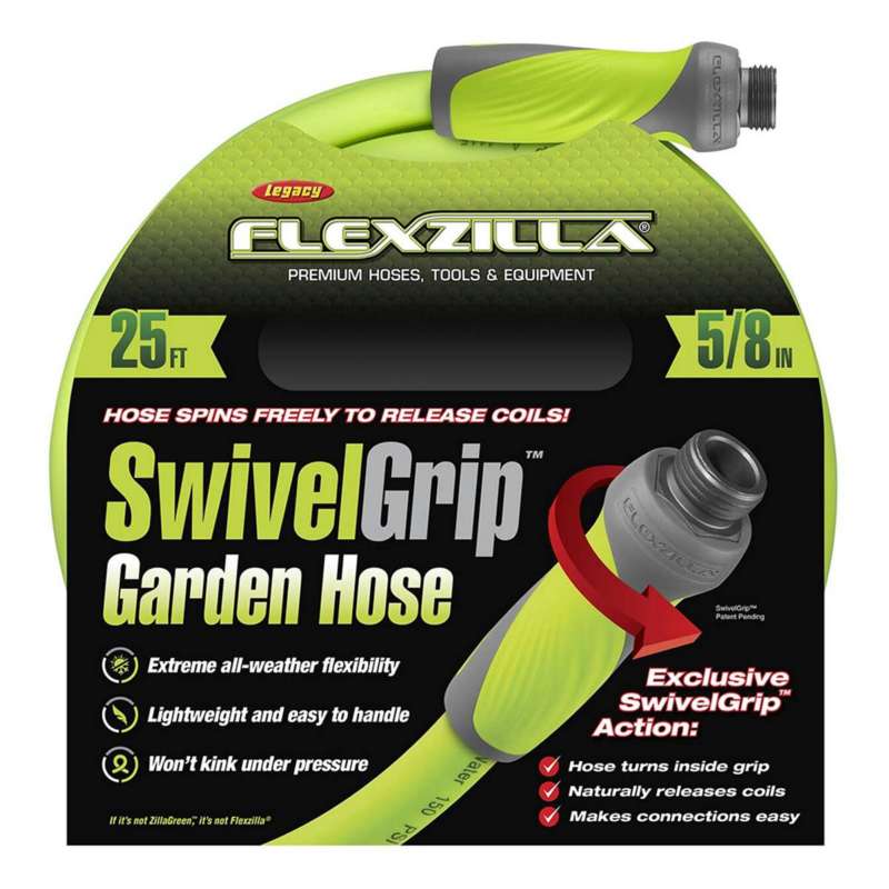 Legacy Flexzilla SwivelGrip 5/8 in. D X 25 ft. L Garden Hose Green