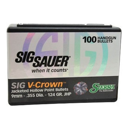 Sierra SIG SAUER V-Crown 9mm Pistol Bullets