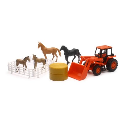 Kubota Farm Tractor with Horses Set
