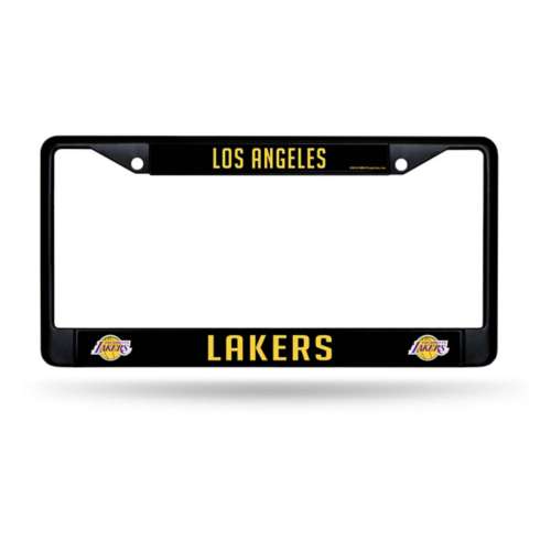 Rico Industries Los Angeles Lakers Black Metal License Plate Frame