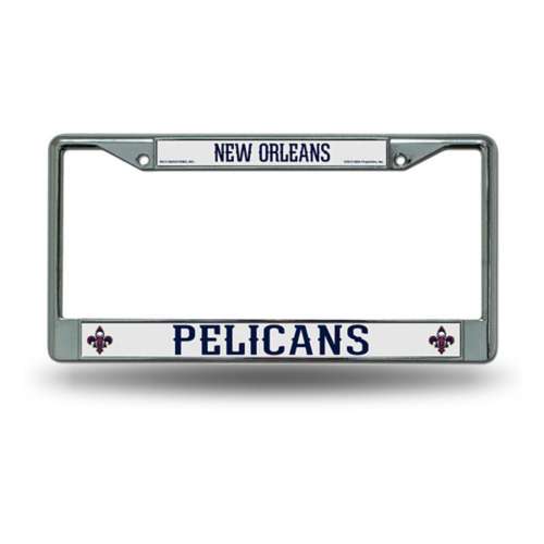 Rico Industries New Orleans Pelicans Silver Chrome License Plate Frame