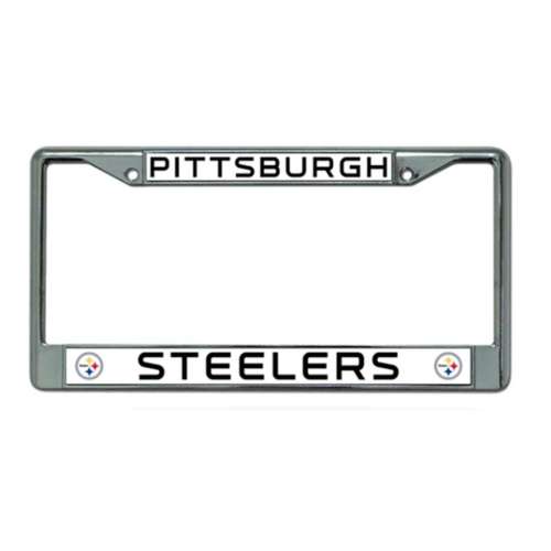 Rico Indsutries Pittsburgh Steelers Silver Chrome License Frame