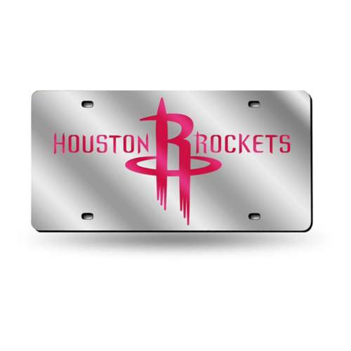 Rico Industries Houston Rockets Laser Cut Chrome Tag License Plate