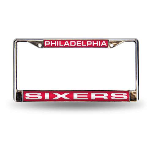 Rico Industries Philadelphia 76ers Laser Cut Sixers Chrome License Plate Frame