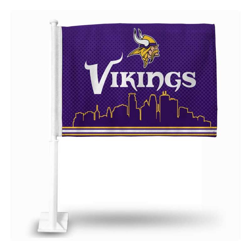 Rico Industries Minnesota Vikings Double Sided Car Flag