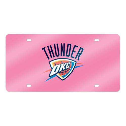 Rico Industries Oklahoma City Thunder Laser Cut Pink Tag License Plate