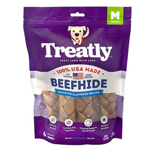 Treatly Beefhide Assorted Braids 6 Pack