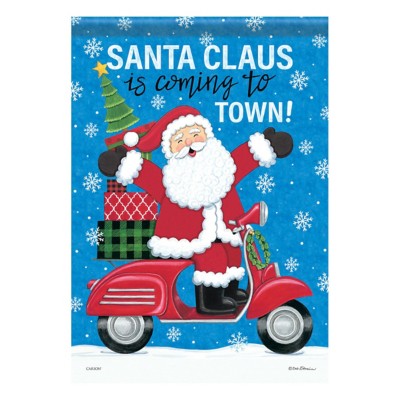 Carson Home Accents Santa on Moped Garden Flag