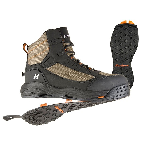 Men's Korkers Greenback Kling-On Sole Wader Shoes Fly Fishing Wading Boots product image