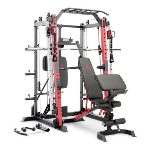 Smith Home Gym Set (Smith Machine, Mats, Bench, Bar and Plates)