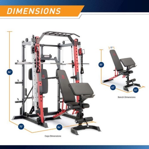 Marcy Smith Machine Cage System with Pull Up Bar