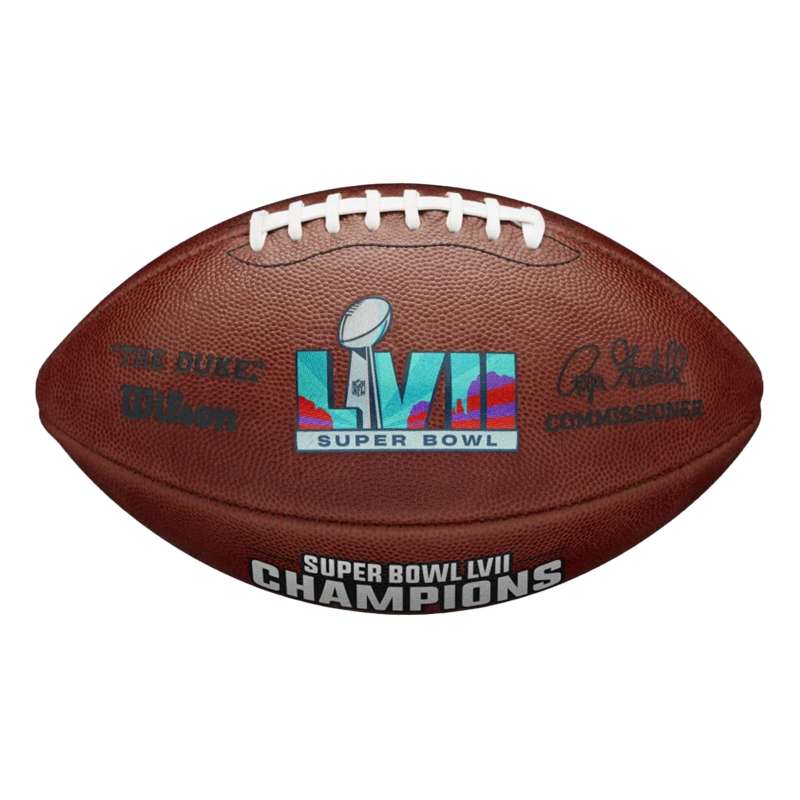 Wilson Super Bowl LVII Championship Leather Football - Chiefs in Brown