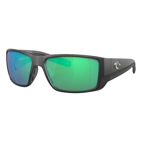 Photos - Sunglasses Costa Del Mar Blackfin PRO Polarized  Matte Black/Green Mirror Polarized Glass 09796388731 