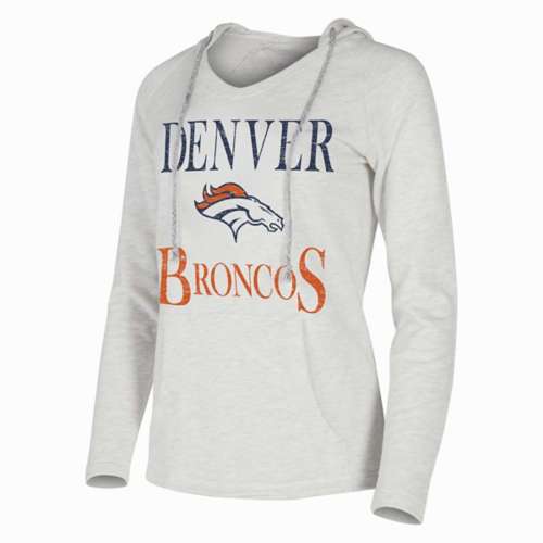 Starter Denver Broncos Crew Neck Sweatshirt with Zip Pockets XL / Broncos Heather Grey Mens Sportswear