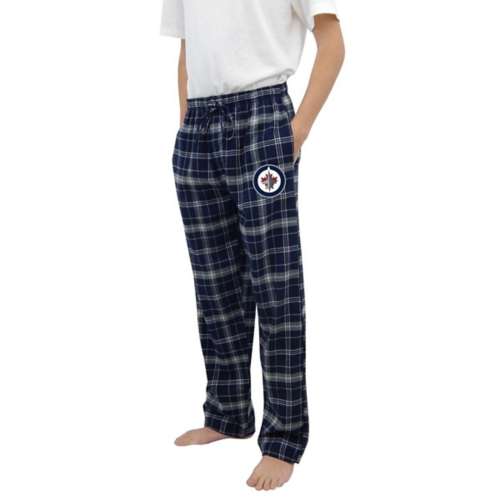 Blue Devils Lax Flannel Mens Pajama Pants - Navy and Columbia blue