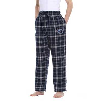 Men's Concepts Sport Navy Tennessee Titans Ultimate Plaid Flannel Pajama Pants